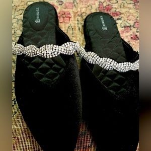 BIRDIES “The Swan” velvet slides